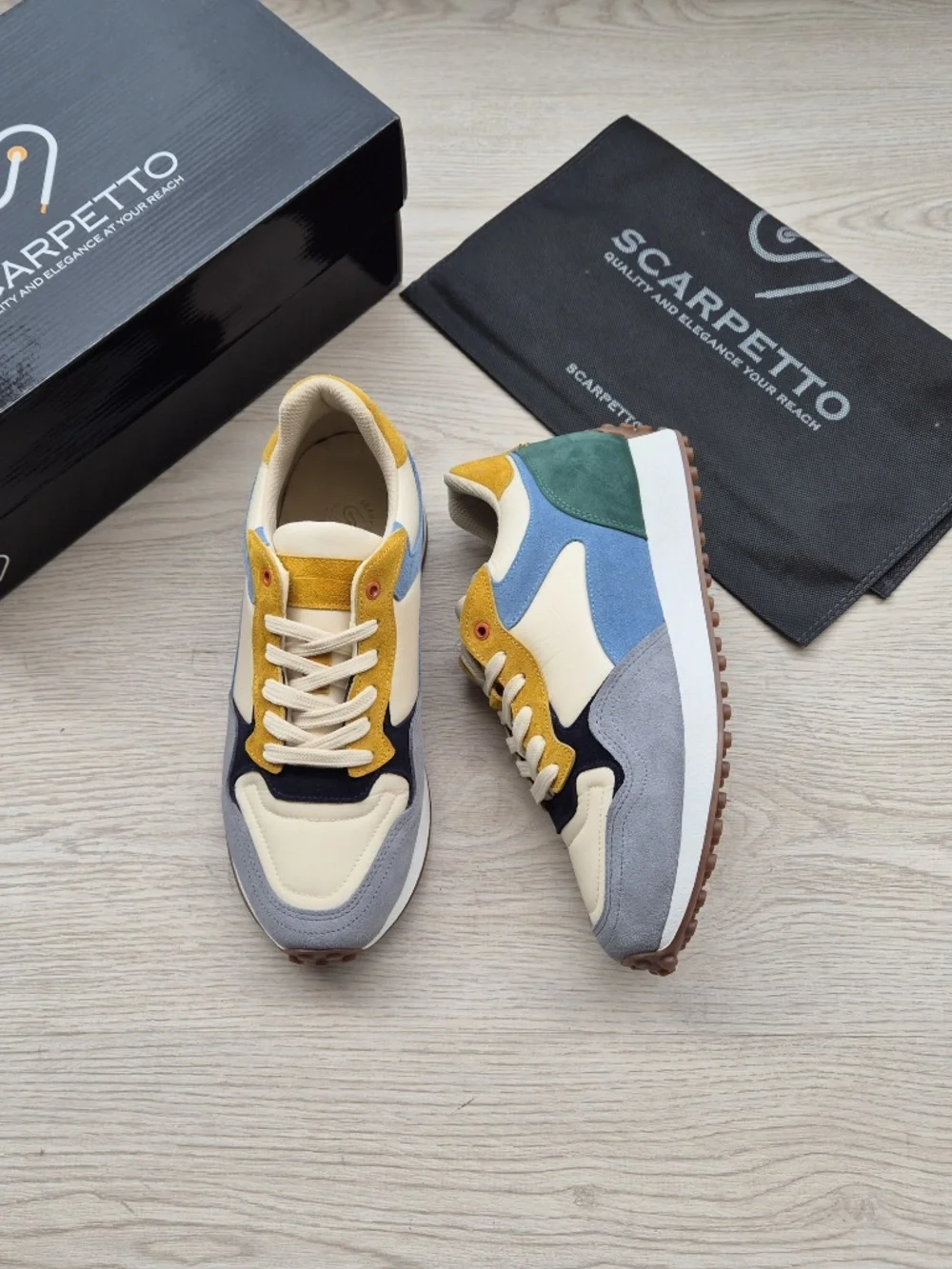 Corsa Meadow Multi Sneakers: Suede, Nylon, Leather Panels